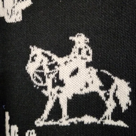 Black and White Western Print Sweater Dress - Picture 2 of 5